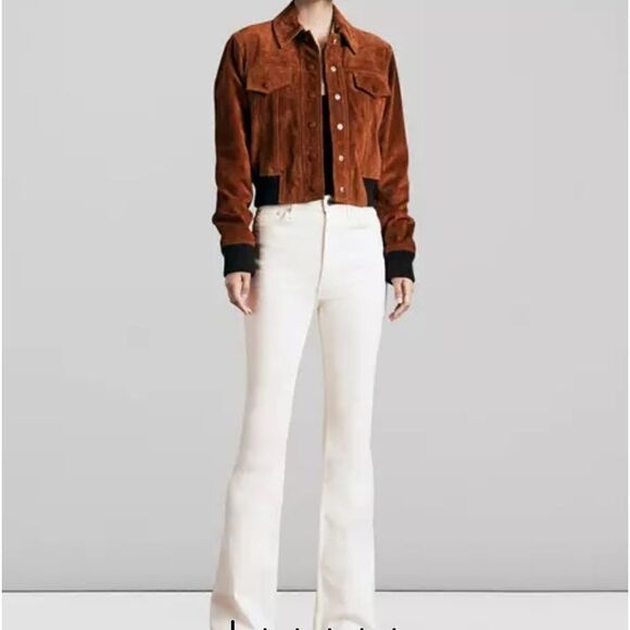 Rag & Bone Casey High Rise Flare Jean In Ecru 31 - Picture 1 of 9